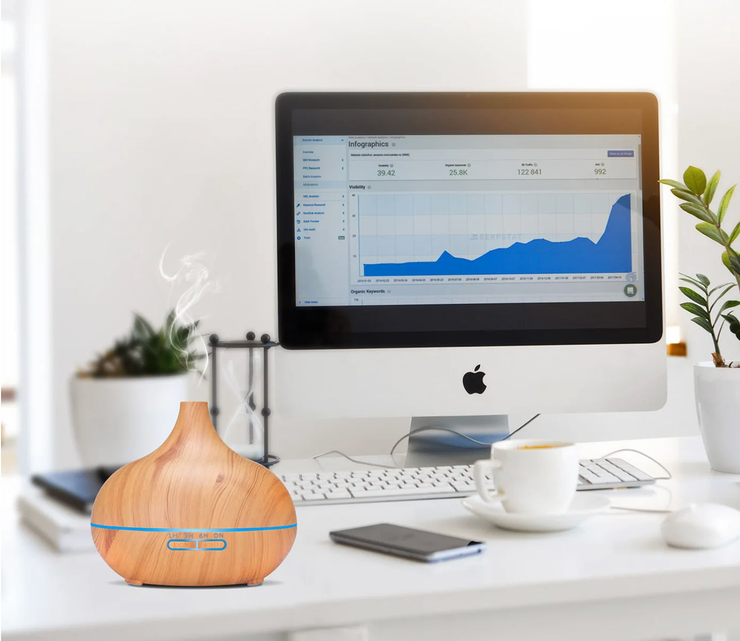 Humidificador e Difusor de Óleos Essenciais – 500ML com Comando Humidificador e Difusor de Óleos Essenciais – 500ML com Comando